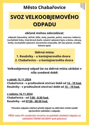 Svoz velkoobjemového odpadu
