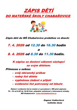 Zápis do MŠ